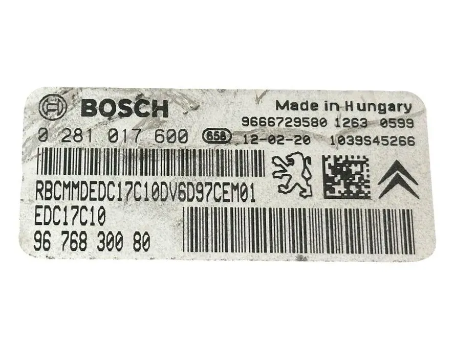 CITROËN C5 2 generation (2008-2017) Блок управления двигателем 9666729580,0281017600 33236312