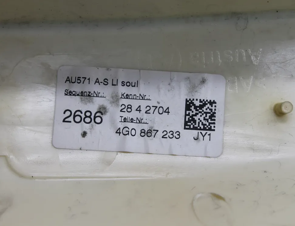 AUDI A6 C7/4G (2010-2020) Left A Pillar Trim 4G0867233 33352364