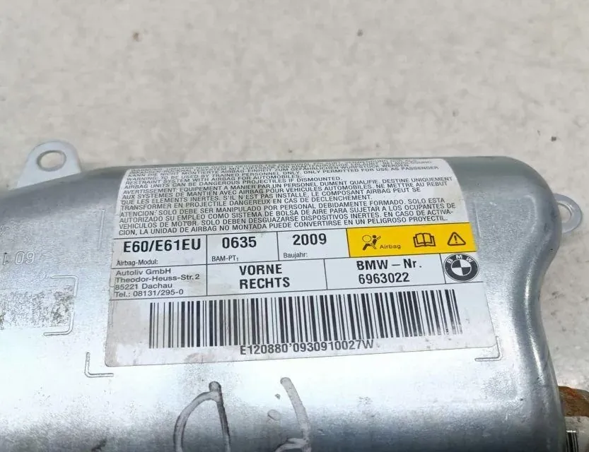BMW 5 Series E60/E61 (2003-2010) SRS передней правой двери 6963022 33657146