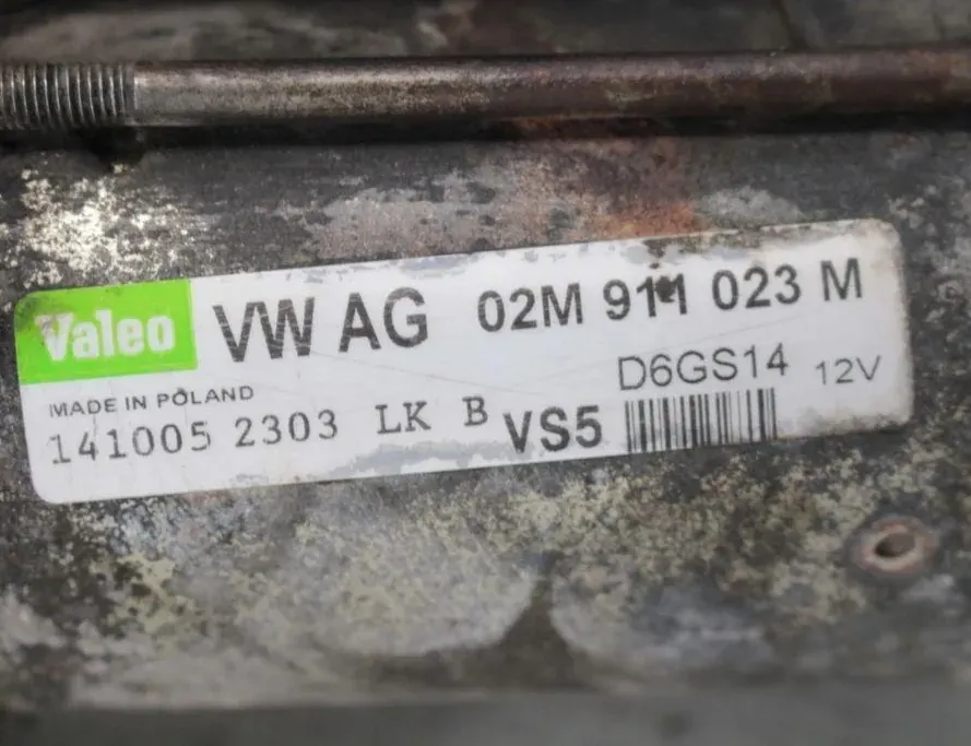 AUDI TT 8J (2006-2014) Стартер D6GS14,02M911023M 33298994