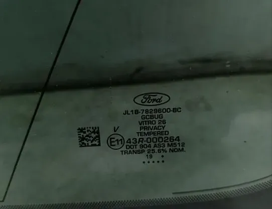 FORD USA Labās Puses Aizmugurējais Stikls JL1B7829600BC 33520238