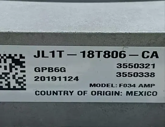 FORD USA Sound Amplifier JL1T18T806CA 33520493