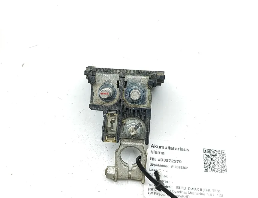 ISUZU D-Max 2 generation (2016-2024) Battery Cable Ends 8974927351 33572579