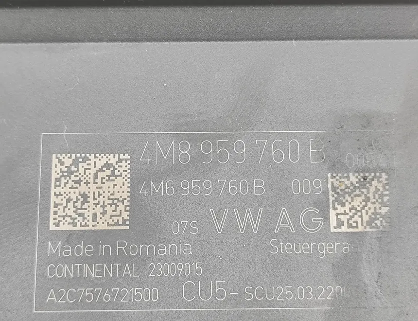 PORSCHE Taycan 1 generation (2019-2023) Блок управления сиденья передняя правая 4M8959760B 33597039