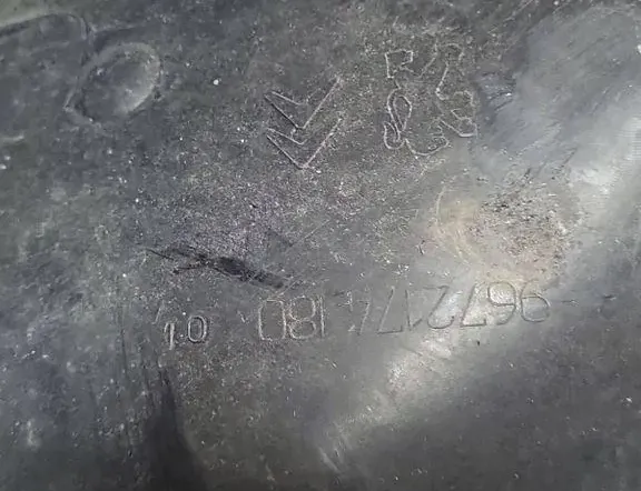 CITROËN C3 2 generation (2009-2016) Front Right Inner Arch Liner 9672174180 33373173