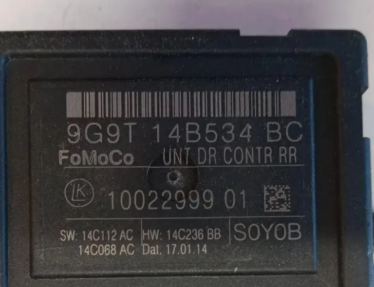 VOLVO XC60 1 generation (2008-2017) Front Left Door Control Unit 14C112AC,9G9T14B534BC 33122396