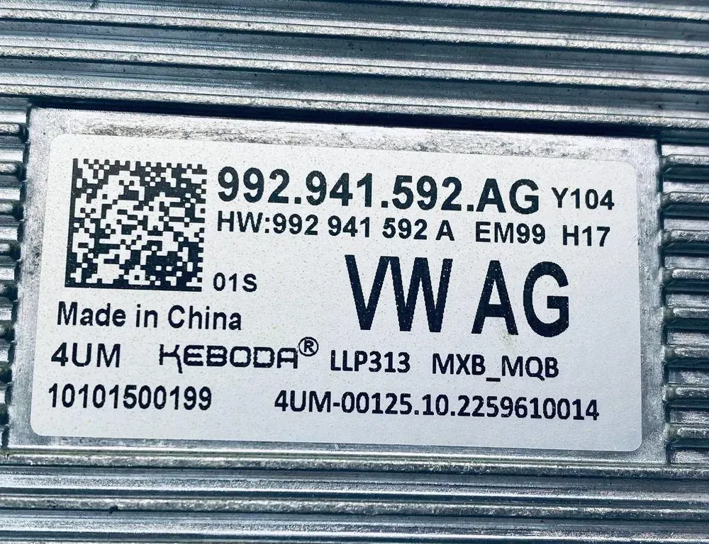 VOLKSWAGEN ID.5 1 generation (2021-2023) Блок управления светодиодами 992941592AG 33362235