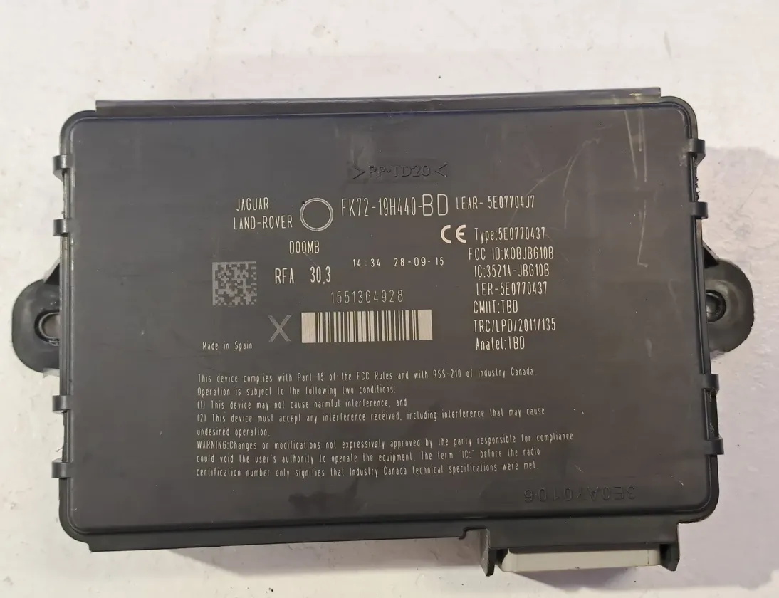 JAGUAR F-Type 1 generation (2013-2024) Keyless Control Unit FK72-19H440-BD 34209100