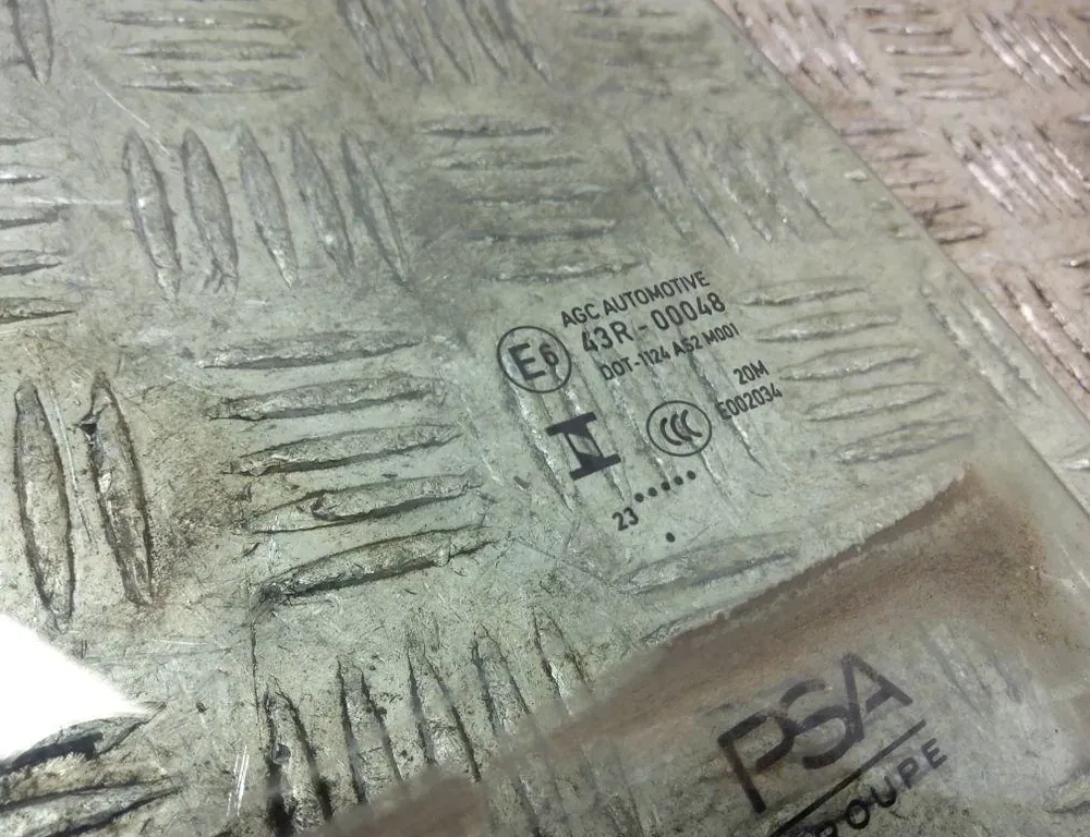 OPEL Corsa F (2019-2023) Rear Right Door Window Glass 43R00048 33400799