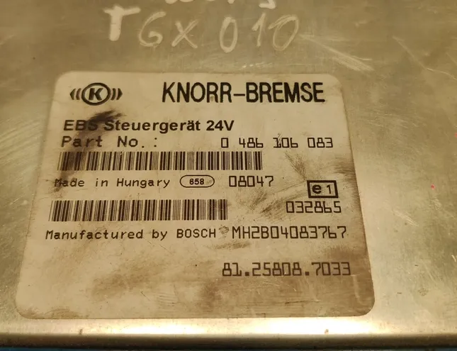 MAN TGX (2007-present) EBS7 ECU vadības bloks 81258087033 21761650
