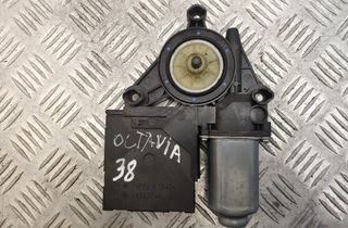 SKODA Octavia 2 generation (2004-2013) Priekšējo kreiso durvju logu pacēlāja motorīts 1T0959701B,1K0959793C 14333979