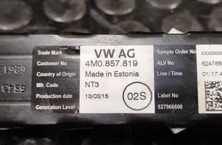 VOLKSWAGEN Passat B7 (2010-2015) Регулятор высоты ремня безопасности (передний правый) 4M0857819 33172266