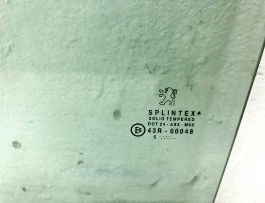 PEUGEOT 1007 1 generation (2005-2009) Priekšējo kreiso durvju stikls DOT24AS2M68,E643R00048 32877465