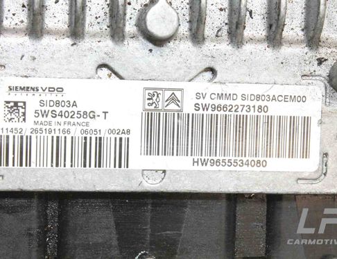 CITROËN C5 1 generation (2001-2008) Блок управления двигателем 9662273180,9655534080 13605912