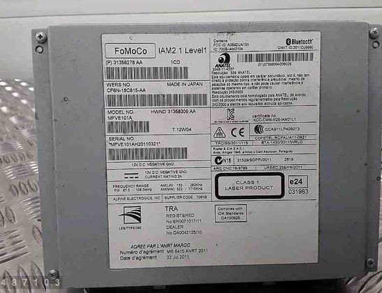 FIAT Ducato 3 generation (2006-2024) Navigation System CF6N18C815AA 30631508