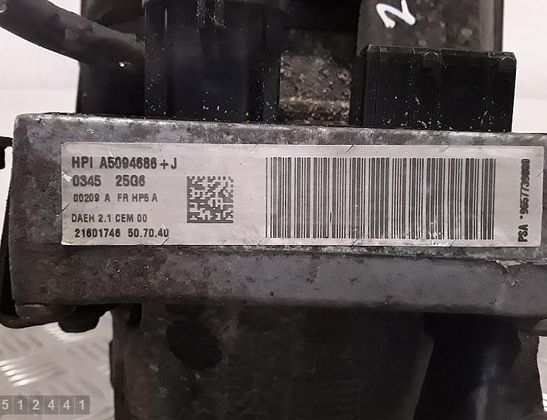 CITROËN C5 2 generation (2008-2017) Power Steering Pump 9657739080 33069488