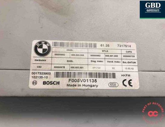 BMW 5 Series F10/F11 (2009-2017) Komforta vadības bloks 61357394651,f005v01135 30880261