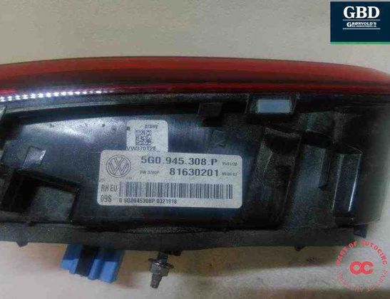 VOLKSWAGEN Golf 7 generation (2012-2024) Left Side Tailgate Taillight 5g0945308p 31701134
