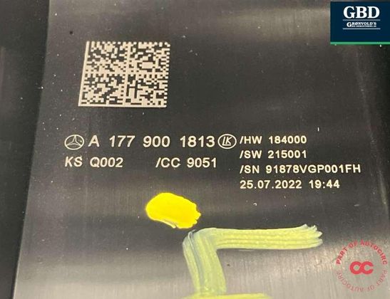 MERCEDES-BENZ EQB 1 generation (2021-2023) Headlight Switch Control Unit a1779006918,a17790069189051,a17790018139051 32989772