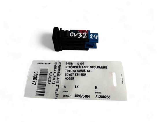 TOYOTA Auris 2 generation (2012-2015) Seat heating switch 84751-12100 32590834
