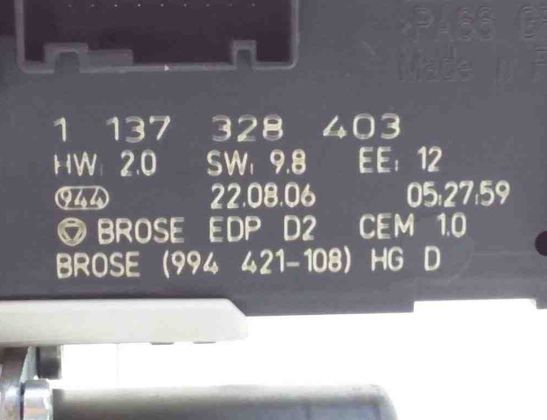 PEUGEOT 407 1 generation (2004-2010) Priekšējo labo durvju logu pacelšanas motorīts 9663036580 20331758