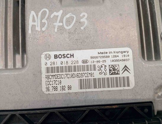 PEUGEOT Partner 2 generation (2008-2023) Motora vadības bloks 9678818280,0281018228 30991172
