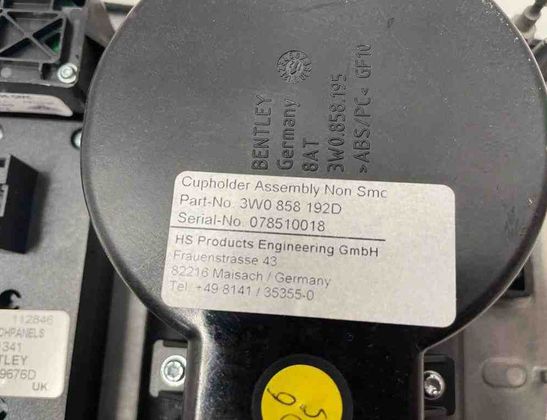 BENTLEY Continental 1 generation (2021-2023) Cup Holder 3W0959676D,3W0959565C,3W0927225C,3W0959839C,3W0858192D,3W0858082 32195443