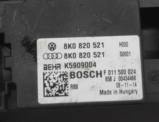 AUDI A4 B8/8K (2011-2016) Реле вентилятора печки салона 8K0820521 32818667
