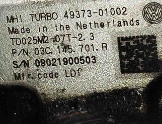 VOLKSWAGEN Passat B6 (2005-2010) Turbīna 03C145701R 27240673