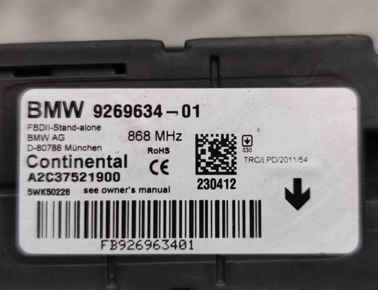 BMW 3 Series F30/F31 (2011-2020) Alarm Signal Control Unit 9269634 17912129