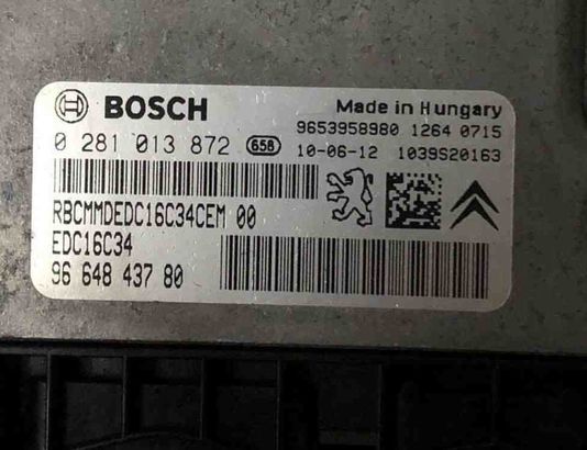 CITROËN C4 Picasso 1 generation (2006-2013) Motora vadības bloks 0281013872 31055738