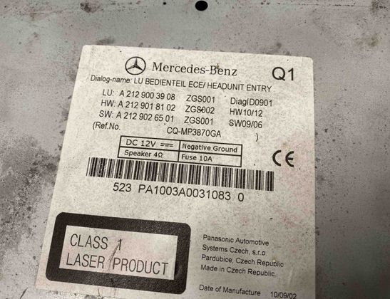 MERCEDES-BENZ E-Class W212/S212/C207/A207 (2009-2016) Автомагнитола с навигацией a2129003908,A2128702951,A2129010400 23133136