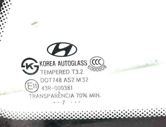 HYUNDAI Santa Fe CM (2006-2013) Aizmugurējais labais durvju stikls DOT748AS2M32,43R000381 24737559