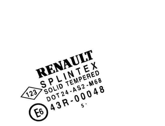 RENAULT Scenic 2 generation (2003-2010) Aizmugurējo kreiso durvju stikls 43R00048,DOT24AS2M68 24744182