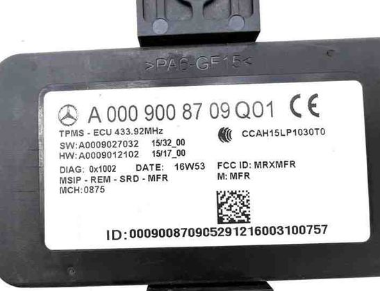 MERCEDES-BENZ E-Class W213/S213/C238/A238 (2016-2024) Tyre Pressure Control Module A0009008709,A0009027032,A0009012102 24659920
