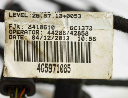 AUDI A6 C7/4G (2010-2020) Aizmugurējo pārking sensoru elektroinstalācija 4G5971085 11512455