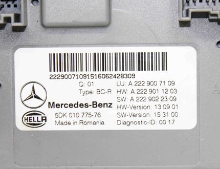 MERCEDES-BENZ C-Class W205/S205/C205 (2014-2023) Comfort Control Unit A2229007109 25397219