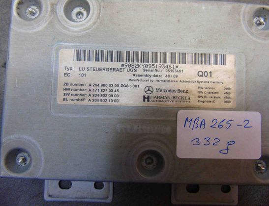 MERCEDES-BENZ C-Class W204/S204/C204 (2004-2015) Другие блоки управления A2049000300 13796773