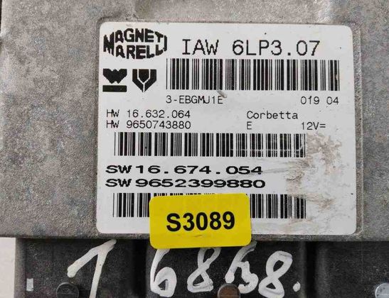 PEUGEOT 607 1 generation (2000-2008) Motora vadības bloks 9650743880 31919456