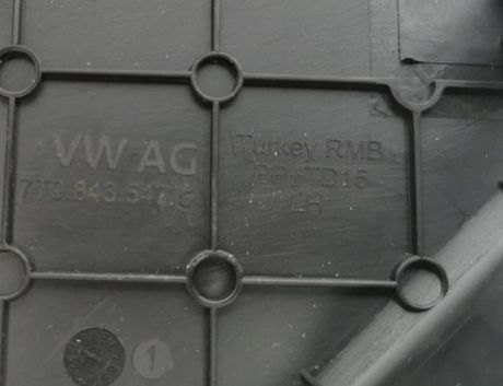 VOLKSWAGEN Multivan T7 (2021-2024) Rear Bumper Tow Eye Cover 7T0843547C 32779288