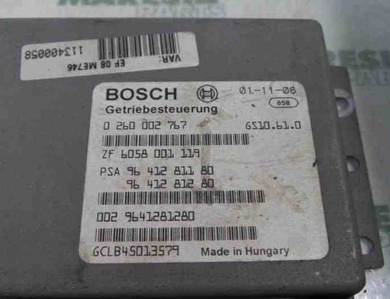 CITROËN C5 1 generation (2001-2008) Gearbox Control Unit 0260002767,9641281180,2529L8 27655163