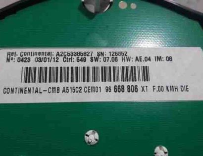 CITROËN C3 2 generation (2009-2016) Other Control Units 98041181XT,96668806XT,A2C53385740 27743149