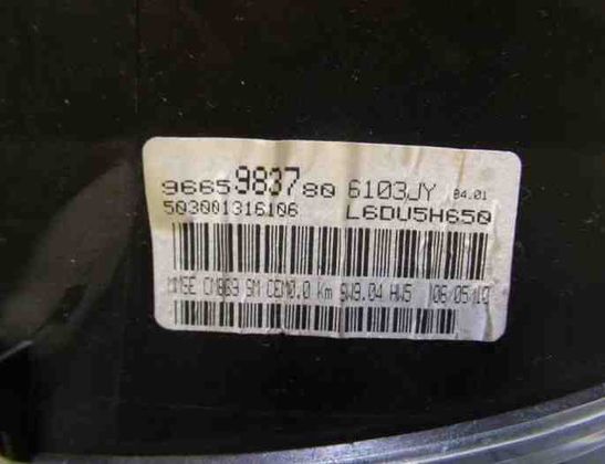 PEUGEOT Partner 2 generation (2008-2023) Other Control Units 9801642280,9665983780,6103JY 27748946