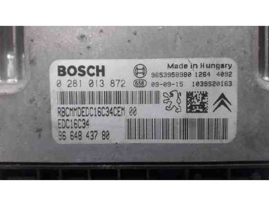 CITROËN Berlingo 2 generation (2008-2023) Engine Control Unit ECU 9653958980,9663123280,0281013872,9664843780,9664058780,966405878002,6570A0,194323,6580SP 27758008