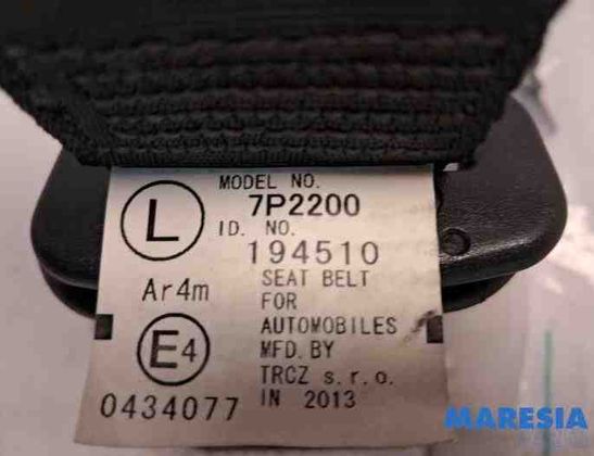 CITROËN C1 1 generation (2005-2016) Rear Left Seatbelt 16084061XZ,000016084061XZ 32012023