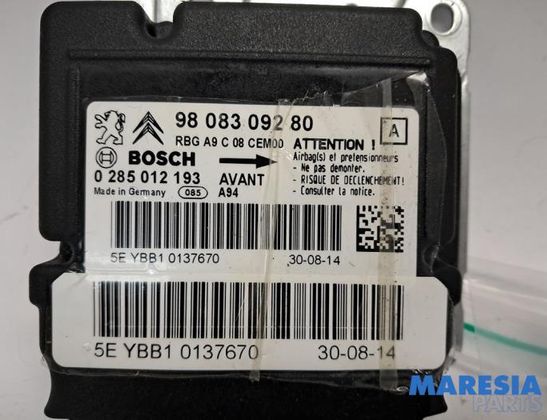 PEUGEOT 2008 1 generation (2013-2020) Блок SRS 9808309280,0285012193,9812713780,1670638,32844 32829177