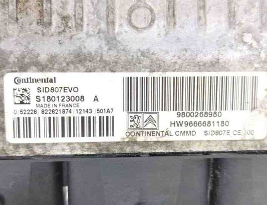 PEUGEOT Partner 2 generation (2008-2023) Engine Control Unit ECU 9666681180,9800268980,S180123008 22695473