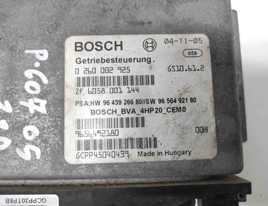 PEUGEOT 607 1 generation (2000-2008) Gearbox Control Unit 0260002925 27813269