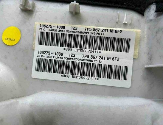 PORSCHE Cayenne 958 (2010-2018) Aizmugurējā kreisā statnes apdare 7P5867241M 31415579