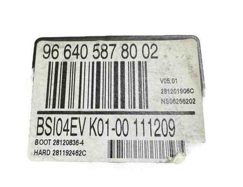 PEUGEOT Partner 2 generation (2008-2023) Fuse box 966405878002,281192462C,281201906C 26566860